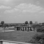 Mayesbrook Park, Dagenham, showing the sunken garden and pergola from afar, 1966