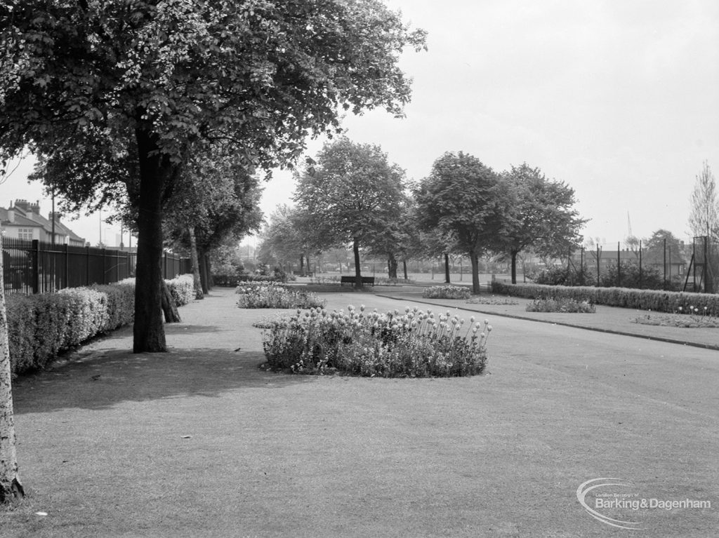 Greatfields Park, Movers Lane, Barking, showing north-east corner, 1966