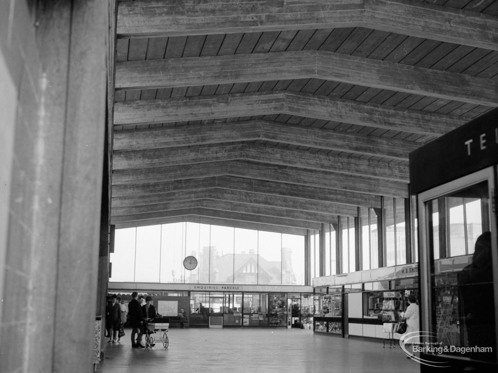Railways, showing interior of Booking Hall at Barking Station, looking north, 1966