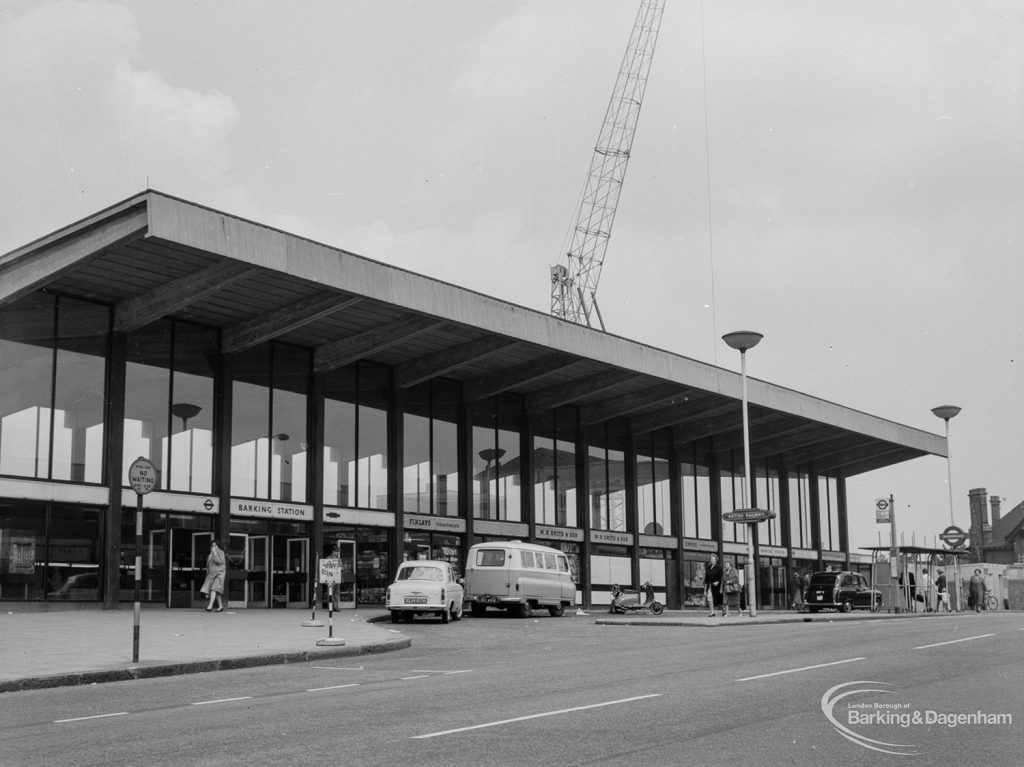 Railways, showing exterior of Barking Station from south-east, 1966