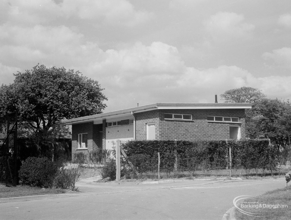 Central Park, Dagenham, showing the tennis pavilion, 1966