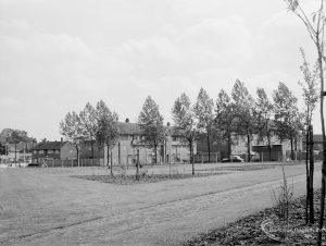 Bull Lane, Dagenham, showing the garden created next to Rainham Road North, looking from south-east, 1966