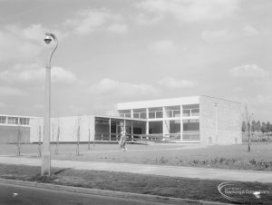 New Marks Gate Community Centre in Rose Lane, Chadwell Heath, from south-west, 1966