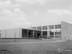 New Marks Gate Community Centre in Rose Lane, Chadwell Heath, from south-west, 1966