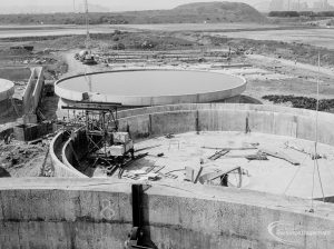 Riverside Sewage Works Reconstruction XI, showing view of digestion tanks, 1966