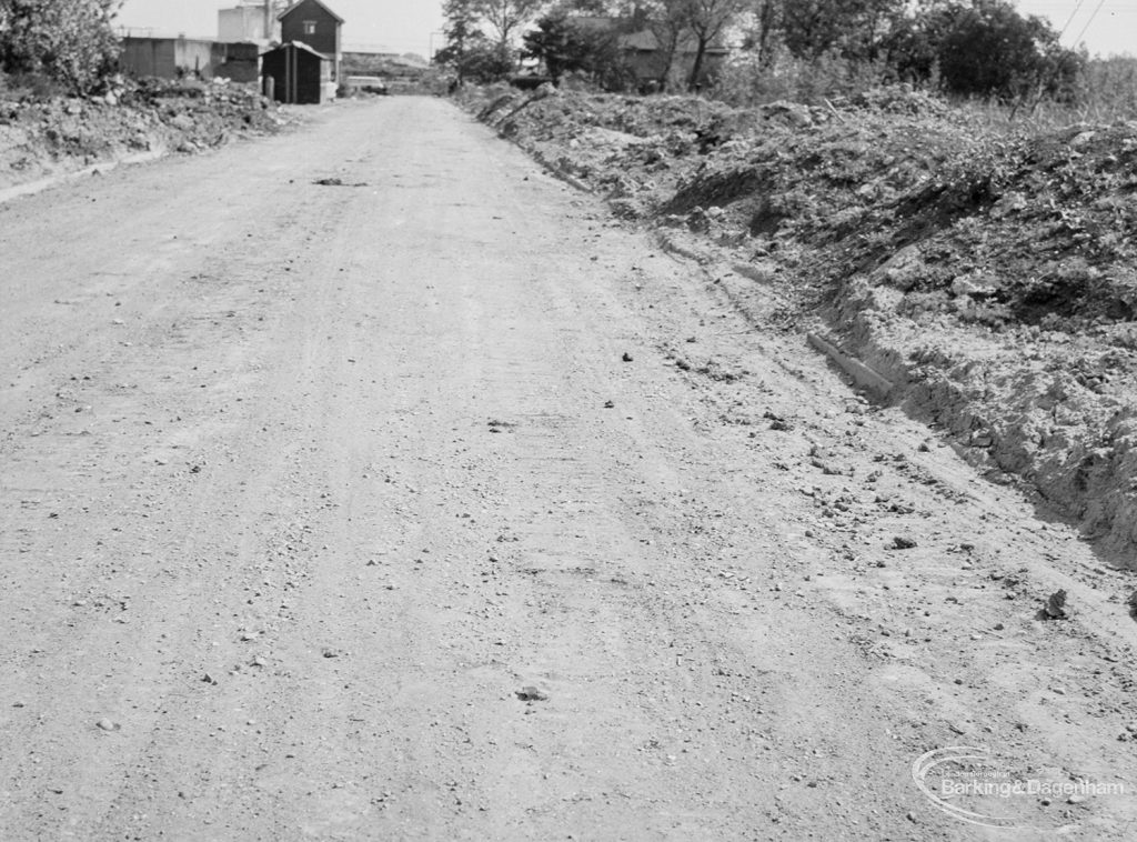 Riverside Sewage Works Reconstruction XI, showing second stretch of rebuilt roadway connecting whole area with public roads, 1966