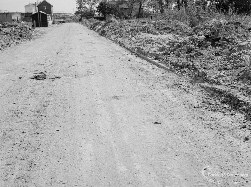 Riverside Sewage Works Reconstruction XI, showing third stretch of rebuilt roadway connecting whole area with public roads, 1966