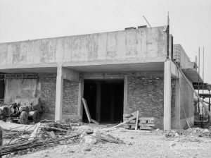Riverside Sewage Works Reconstruction XI, showing corner of sewage conduit area, 1966