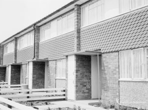 Housing in Church Elm Lane, Dagenham, showing houses on west side near old Vicarage, 1966