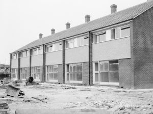 Housing in Church Elm Lane, Dagenham, showing houses, 1966