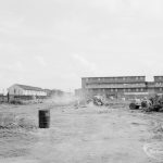 South side of Becontree Heath cleared for new development, showing area west of shopping centre, 1966