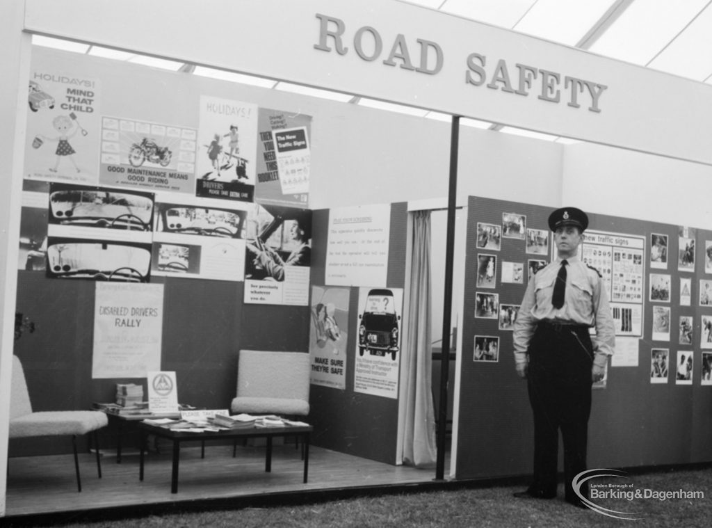 Dagenham Town Show 1966, showing Civic Service stand for Road Safety, 1966