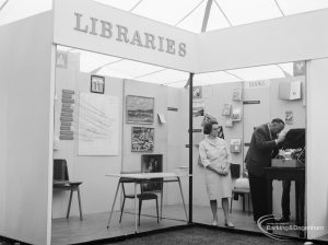 Dagenham Town Show 1966, showing Civic Service stand for Libraries, 1966