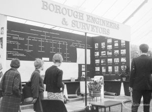 Dagenham Town Show 1966, showing Civic Service stand for Borough Engineers and Surveyors, 1966