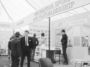 Dagenham Town Show 1966, showing Civic Service stand for Recreation, Sport and Playleadership, 1966