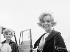 Dagenham Town Show 1966, showing the Beauty Queen with her attendant, 1966