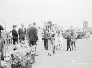 Dagenham Town Show 1966, showing man dressed in fancy dress costume as a Native Indian, 1966