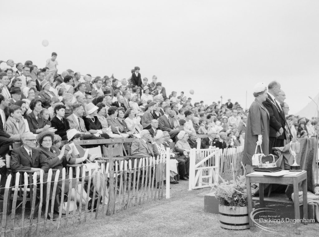 Dagenham Town Show 1966, showing members of the audience and the distinguished visitors platform, 1966