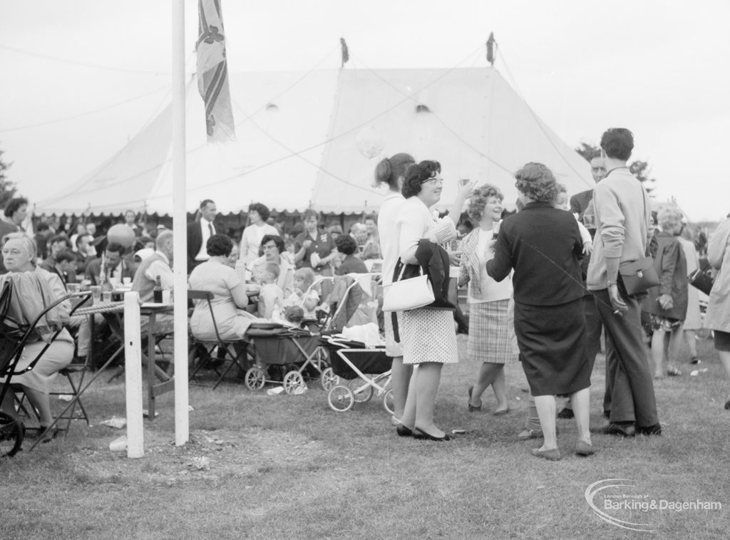 Dagenham Town Show 1966 at Central Park, showing the refreshment area, 1966