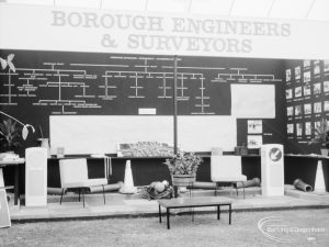 Dagenham Town Show 1966 at Central Park, showing Civic Services Borough Engineers and Surveyors display, 1966