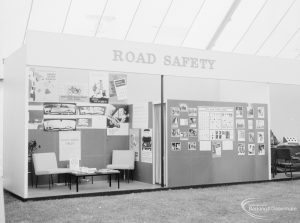 Dagenham Town Show 1966 at Central Park, showing Civic Services Road Safety display stand, 1966