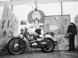 Dagenham Town Show 1966 at Central Park, showing Marley School display with motorbike, 1966