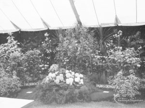 Dagenham Town Show 1966 at Central Park, showing Parks Department Horticulture display, 1966