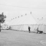 Dagenham Town Show 1966 at Central Park, showing tents in showground, 1966