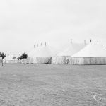 Dagenham Town Show 1966 at Central Park, showing tents in showground, 1966