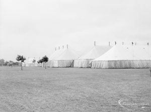 Dagenham Town Show 1966 at Central Park, showing tents in showground, 1966