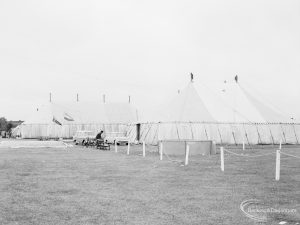 Dagenham Town Show 1966 at Central Park, showing tents in showground, 1966