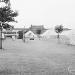 Dagenham Town Show 1966 at Central Park, showing tents in showground, 1966