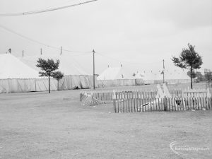 Dagenham Town Show 1966 at Central Park, showing tents in showground, 1966