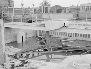 Riverside Sewage Works Reconstruction XII, showing digester with motor, 1966