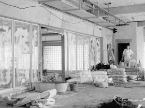 Riverside Sewage Works Reconstruction XII, showing interior of powerhouse, with freshly glazed windows, 1966