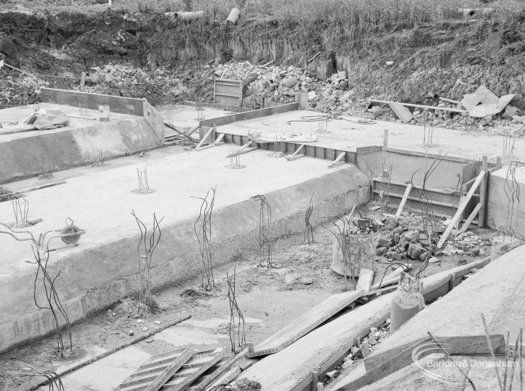 Riverside Sewage Works Reconstruction XII, showing ferro-concrete work, 1966