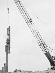 Riverside Sewage Works Reconstruction XII, showing American-style hollow sinker, 1966