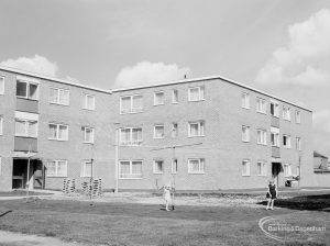 New housing in Gascoigne area, and with children, 1966