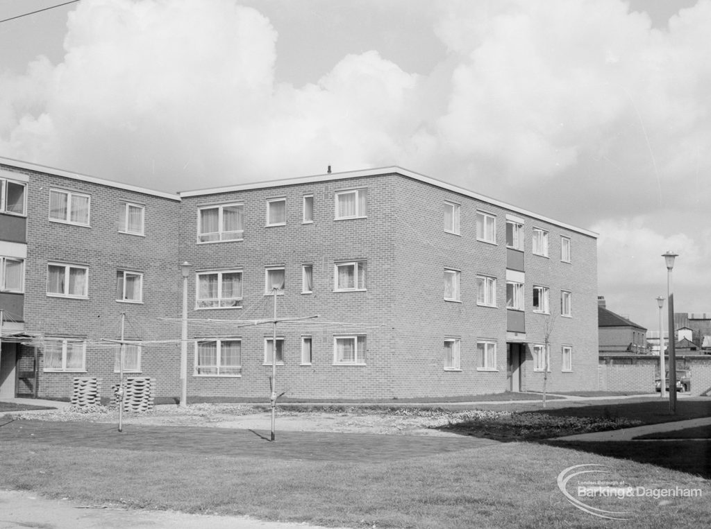 New three-storey housing in Gascoigne area, 1966