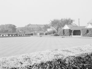 Old Dagenham Park, Dagenham, showing the bowling green from south, 1966