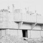 Riverside Sewage Works Extension XIII, showing ‘fortress’ of sludge channels and mixers, 1966