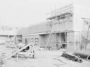 Riverside Sewage Works Extension XIII, showing the superstructure and entry for sewage treatment, 1966