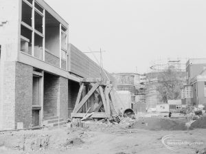 Riverside Sewage Works Extension XIII, showing the superstructure and entry for sewage treatment, with digester beyond, 1966