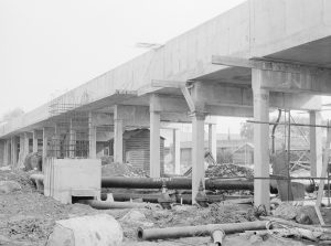Riverside Sewage Works Extension XIII, showing the pillar-supported sewage-ducts, 1966