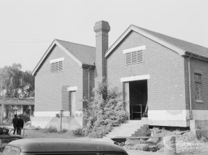 Riverside Sewage Works Extension XIII, showing the redundant brick house, 1966