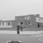 Health, showing exterior view of rebuilt Ashton Road Clinic, Chadwell Heath, taken from High Road, 1966