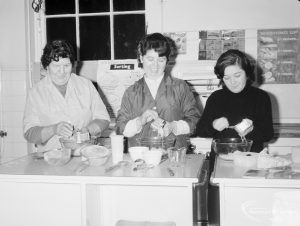Further Education showing Domestic Science evening class at Eastbury Secondary School, Dawson Avenue, Barking, 1966