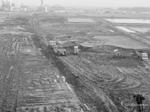 Riverside Sewage Works Reconstruction XIV, showing view from above of levelling for last phase (west end) [see also EES11711], 1966