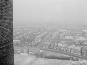 Thaxted House, Siviter Way, Dagenham, showing view looking north-west from sixteenth storey, 1967