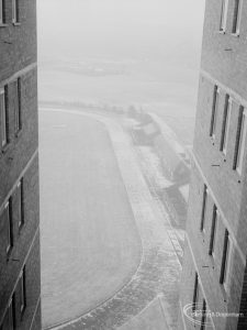 Thaxted House, Siviter Way, Dagenham, showing view looking south from sixteenth storey, 1967